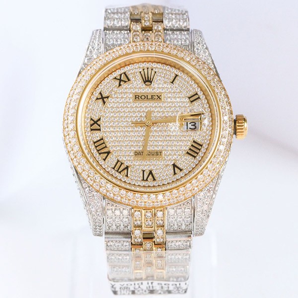 セール ♪ロレックス 時計 スーパーコピー デイトジャスト 41MM エナメル ダイヤモンドベゼル 18K rof46622