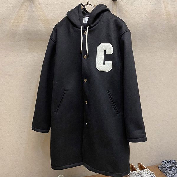 最安値挑戦 セリーヌ  カレッジ ロング パーカー 偽物 ウール Ces68466
