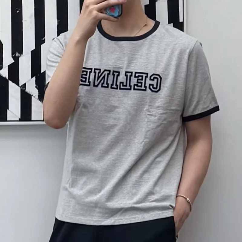超希少！セリーヌ 偽物 BLASON レギュラーTシャツ コットン Ceh56384